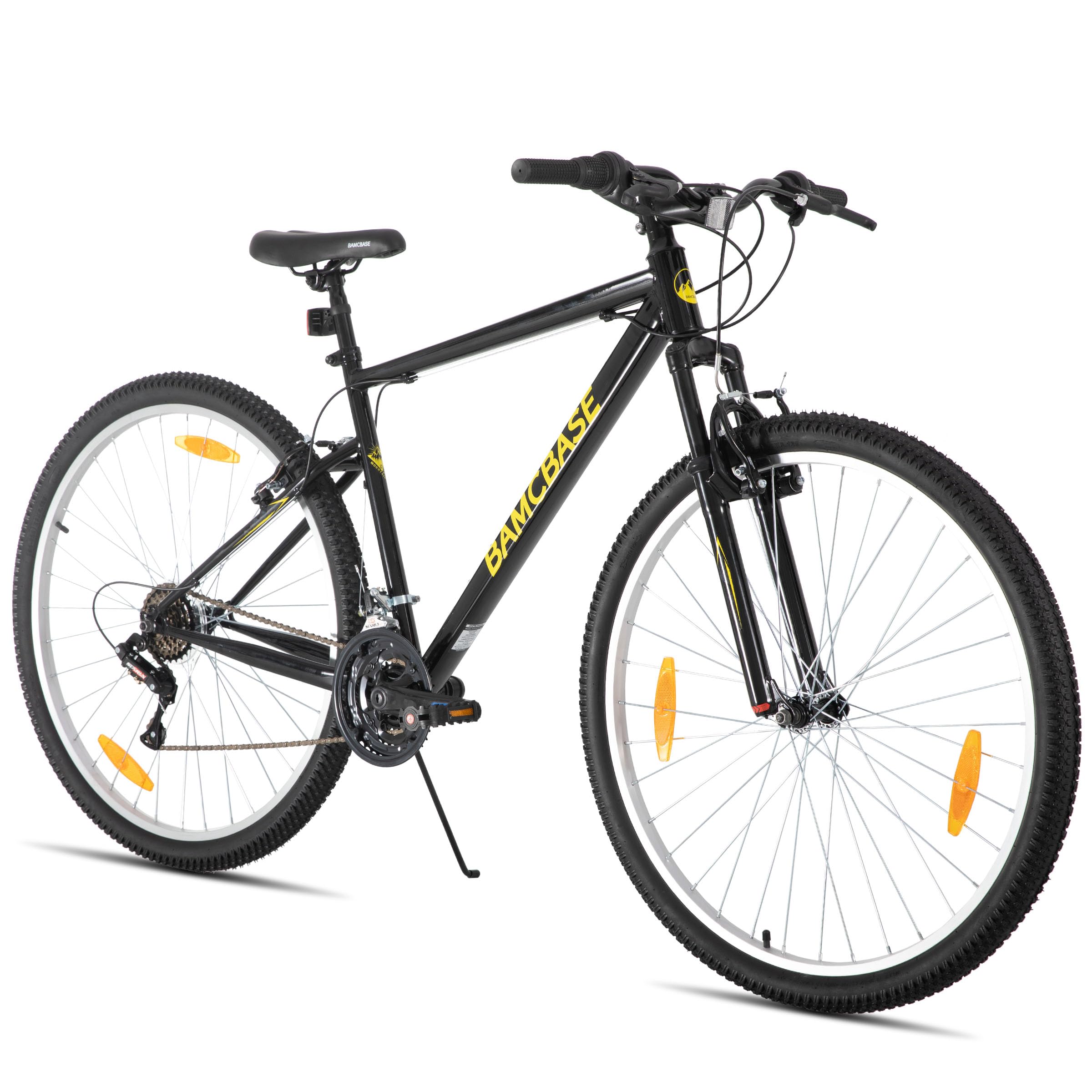 Hiland Bicicleta de Montaña 26/27,5/29 Pulgadas, 18 Velocidades para Mujeres y Hombres, Bici Adulto, Bicicleta de Montaña Frenos en V, MTB con Cuadro de Acero de Alto Carbono, Negro/Azul/Gris