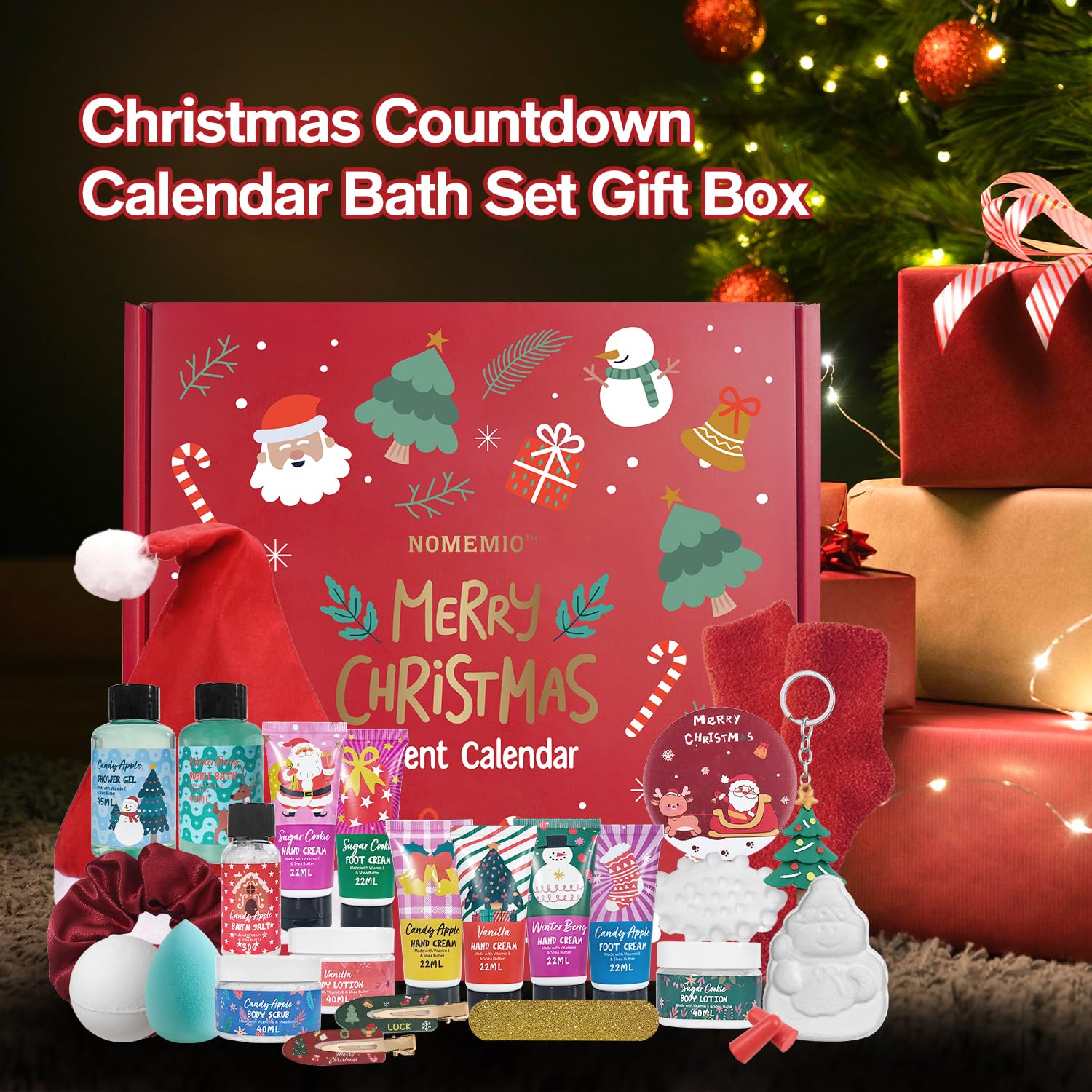 Beauty Advent Calendar 2025 for Adults Women & Teen Girls, 24 Days Bath and Body Christmas Gifts Sets for Her, Spa Gift Baskets for Women, Skincare Beauty Gifts Box Kit