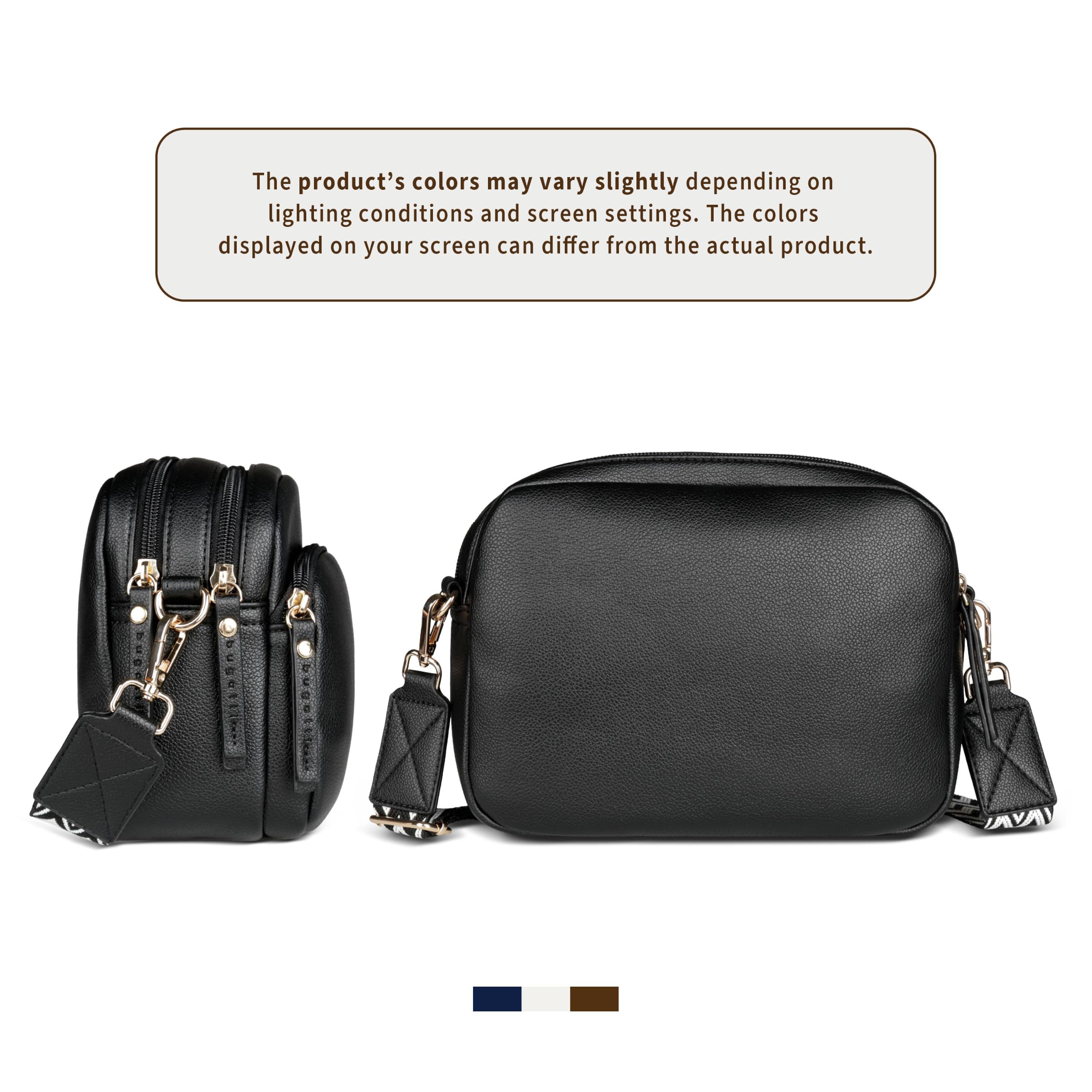 bugatti Mare 3.0 – borsa a tracolla da donna, borsa a spalla di medie dimensioni in ecopelle