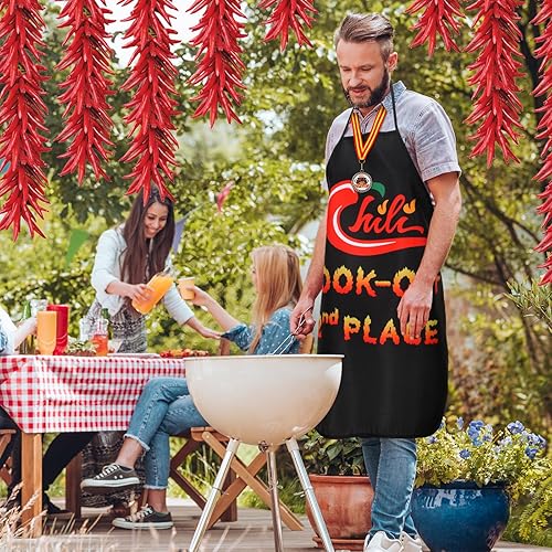 Miniatura 6 de Mepase Juego de 6 medallas de premio de Chili Cook off para cocinar, delantal de chile para cocinar, 1º, 2º, 3er premio, juego de 3 medallas para