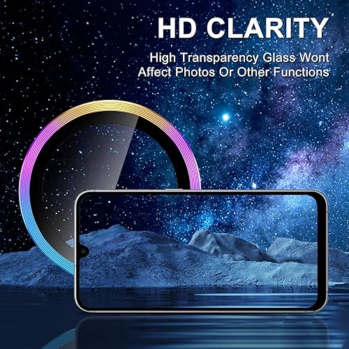 Vista 835 de para Samsung Galaxy Z Flip 7 Protector de Lente de Cámara, Cubierta de Lente de Vidrio Templado con Anillo de Metal Individual, [Fuerte Adhesión] 1