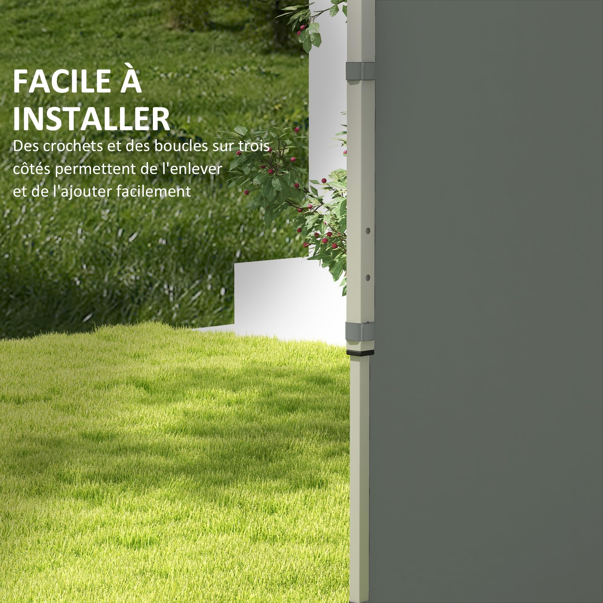 Outsunny Parois Latérales de Rechange Barnum 3 x 3 ou 3 x 6 m Gris Foncé