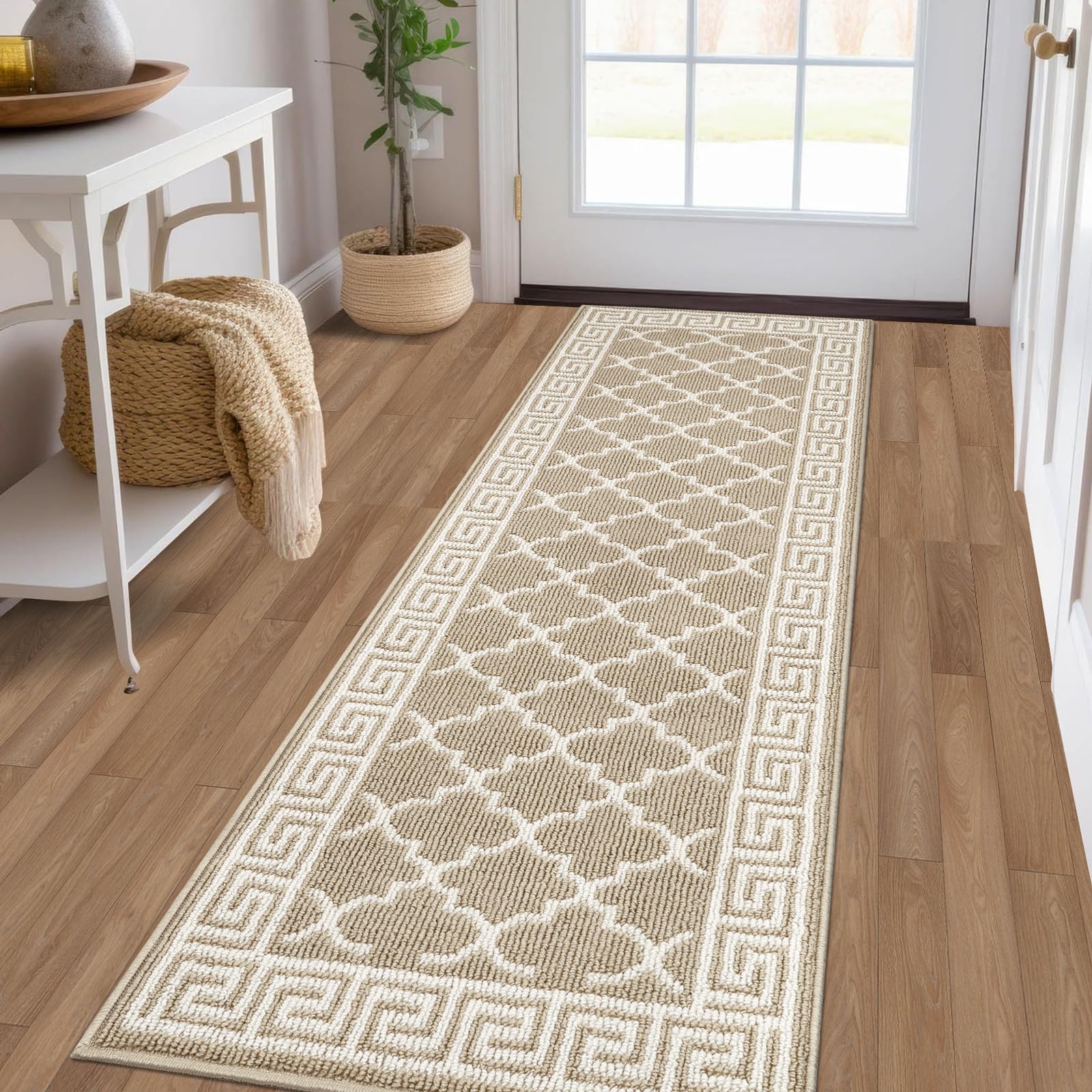Pauwer Hallway Runner Rug 2'x6' Long Non Slip Door Mat Indoor Entrance Washable Entryway Rug Dirt Trapper Doormat Throw Rugs Absorbent Kitchen Runner