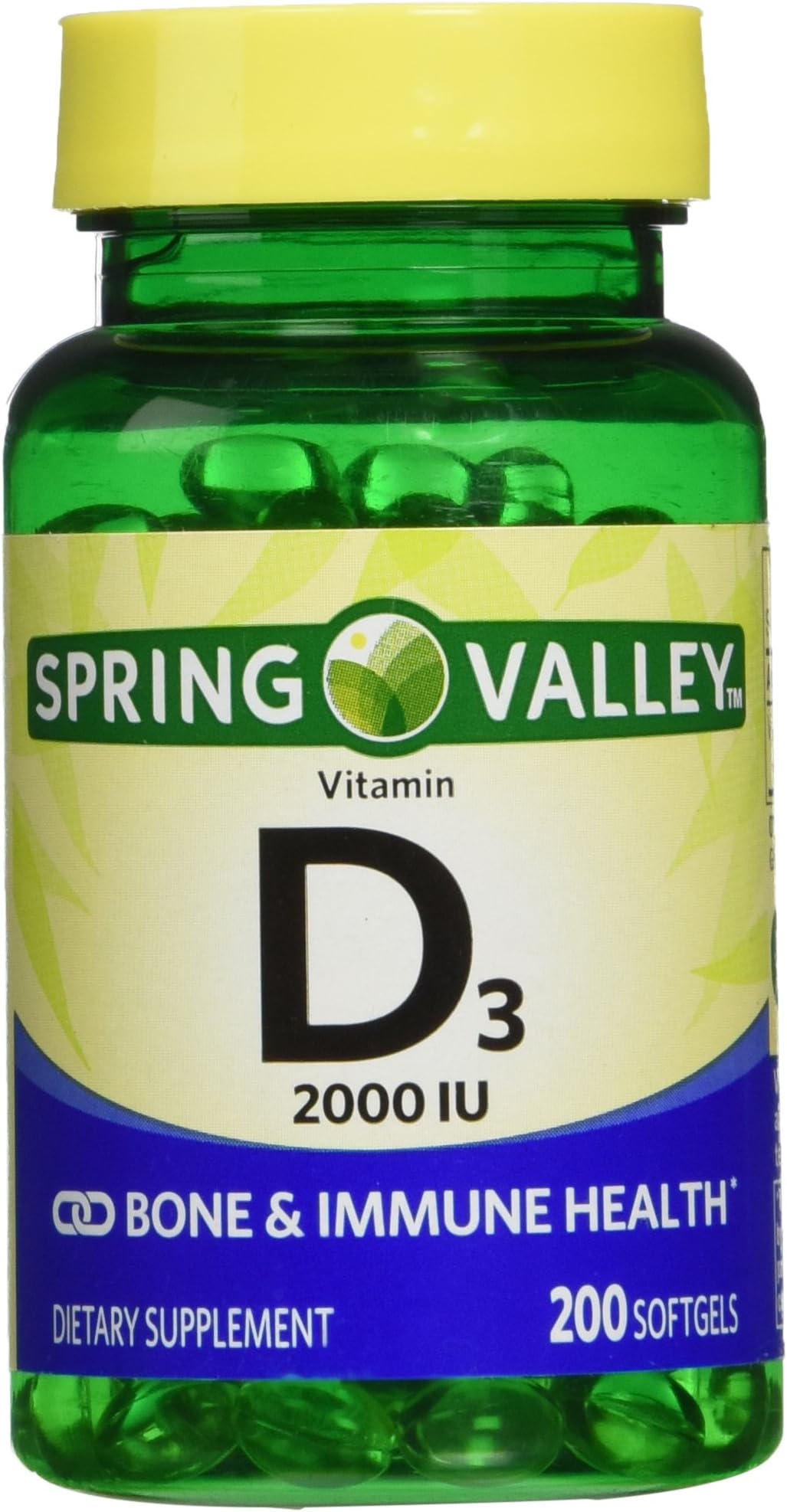 Spring Valley twin pack vitamin d3 2000I.U. Immune Health/Bone Health, 200 so...