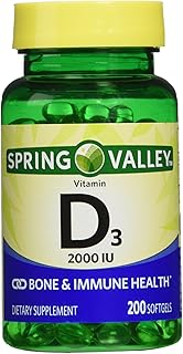 Spring Valley Twin Pack Vitamin d3 2000I.U. Immune Health/Bone Health, 200 so.