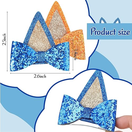 Miniatura 4 de Suministros de fiesta de cumpleaños de perro azul, decoración de casa de muñecas, pinzas para el pelo para niños, niños y niñas, accesorios de