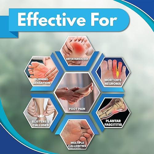 Miniatura 4 de Almohadillas metatarsianas grandes de 38", almohadilla metatarsiana para metatarsalgia y neuroma de Morton, almohadillas para pies de metatarsalgia