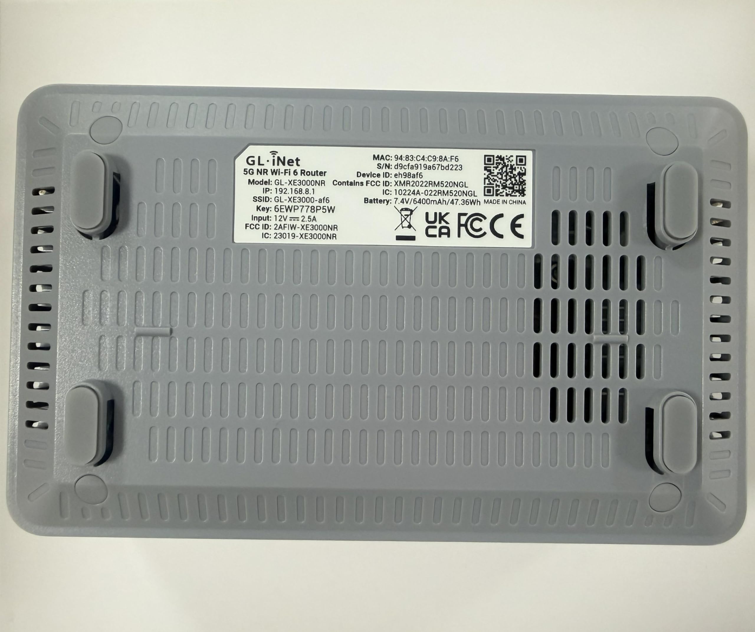 GL.iNet GL-XE3000 (Puli AX) 5G Router with SIM Card Slot, Dual SIM Cellular Router, Wi-Fi 6, 6400mAh Battery, Multi-WAN, VPN, OpenWrt, Secure 5G Routers for Office, Retail, Events, Remote Work