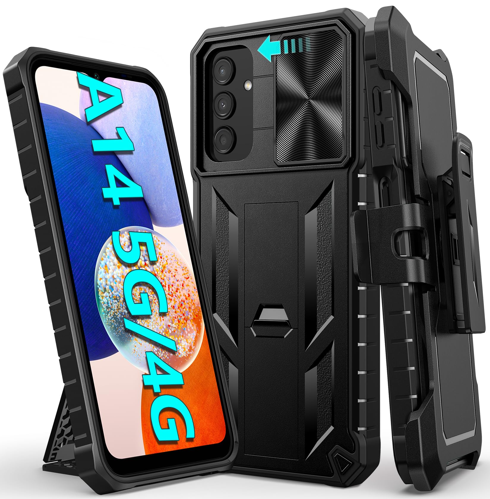 Amazon.com: FNTCASE Case for Samsung Galaxy A14-5G: Military Grade Drop ...