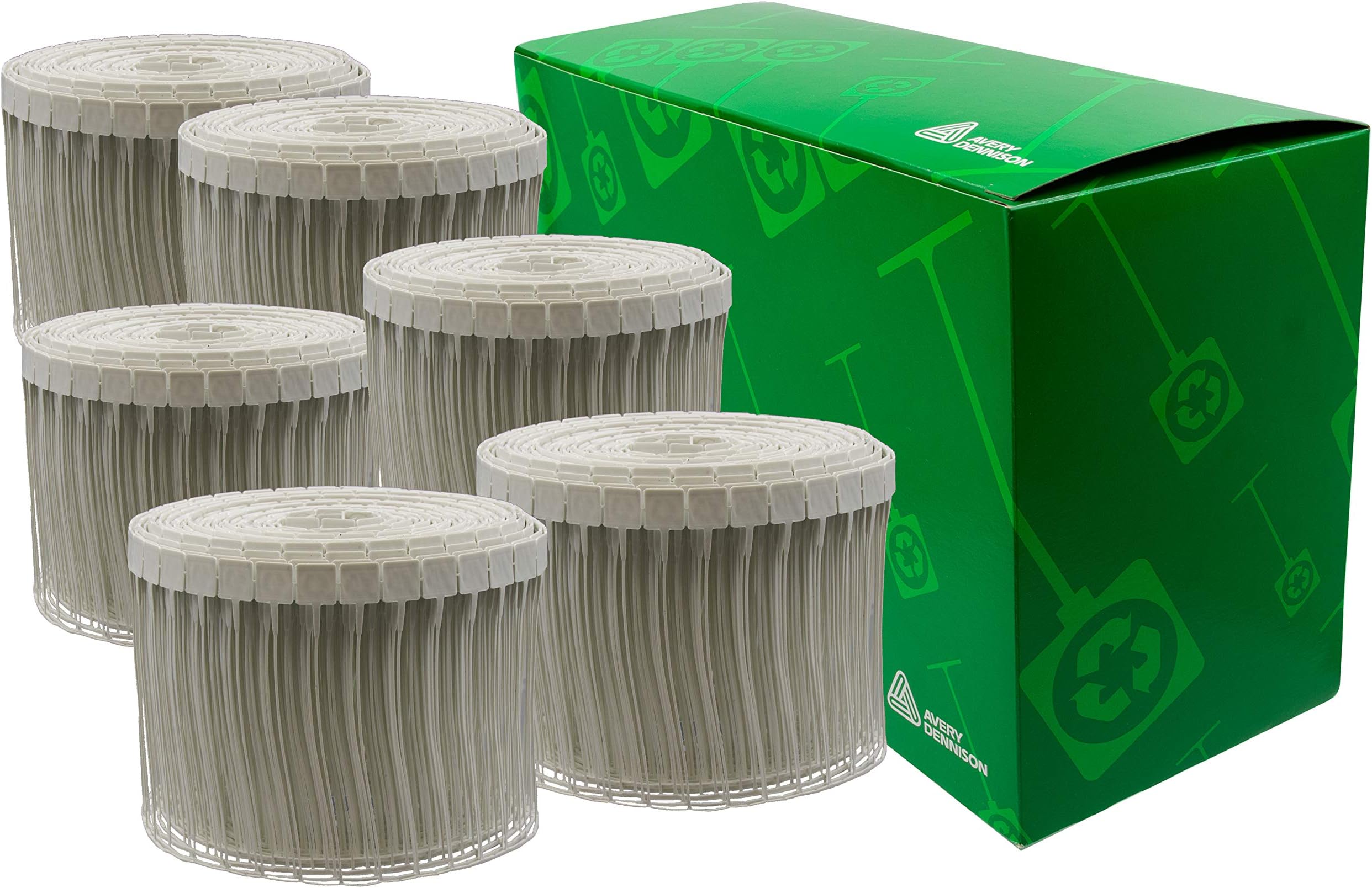 System 1000 Swiftach Recycled Plastic Fasteners – 5000 Environmentally Friendly Recycled Plastic Tag Fasteners, 3” Overall Length – Designed for Large Volume Retail Inventory Tagging (White)