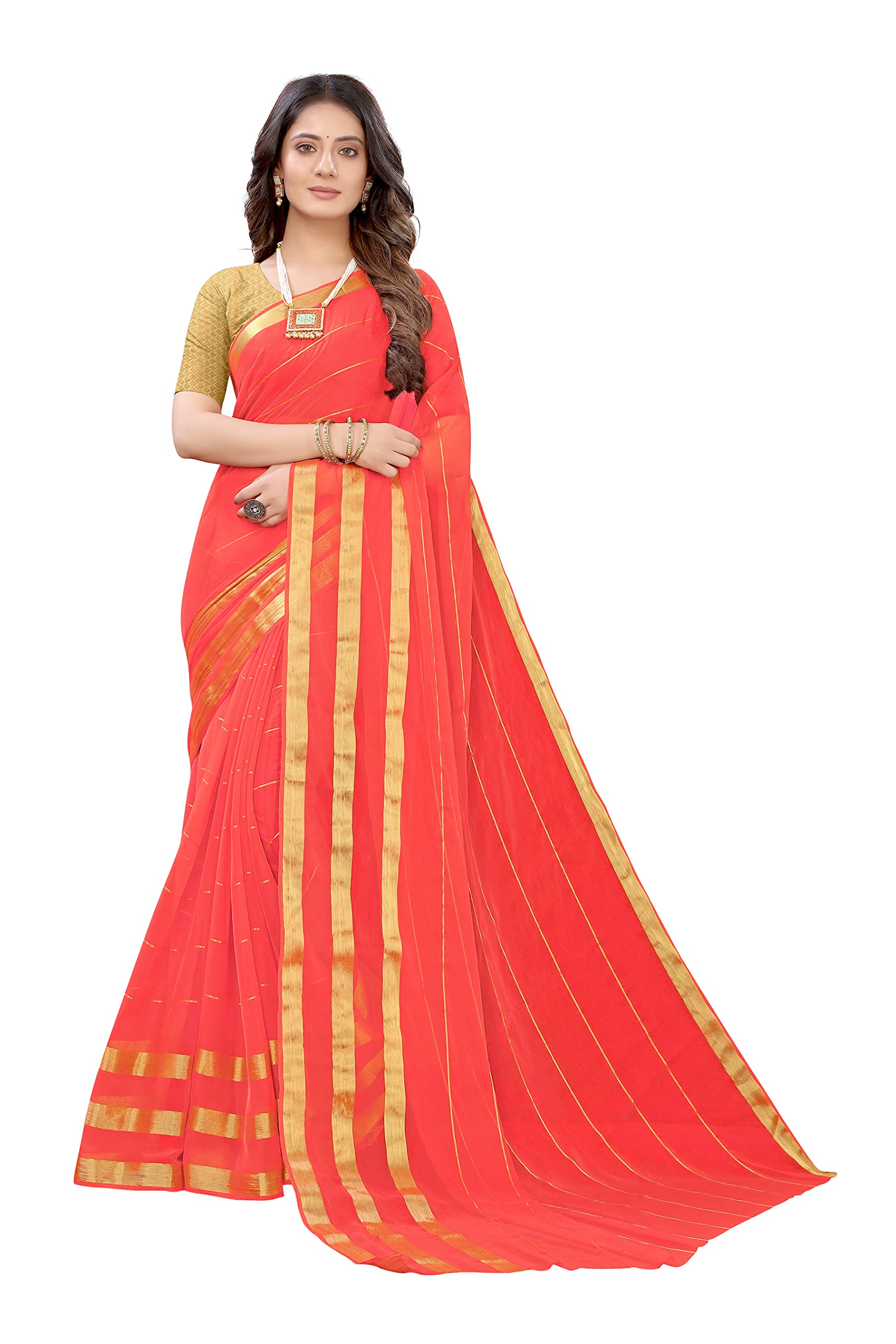 GoSriKiWomen's Pure Chiffon Saree