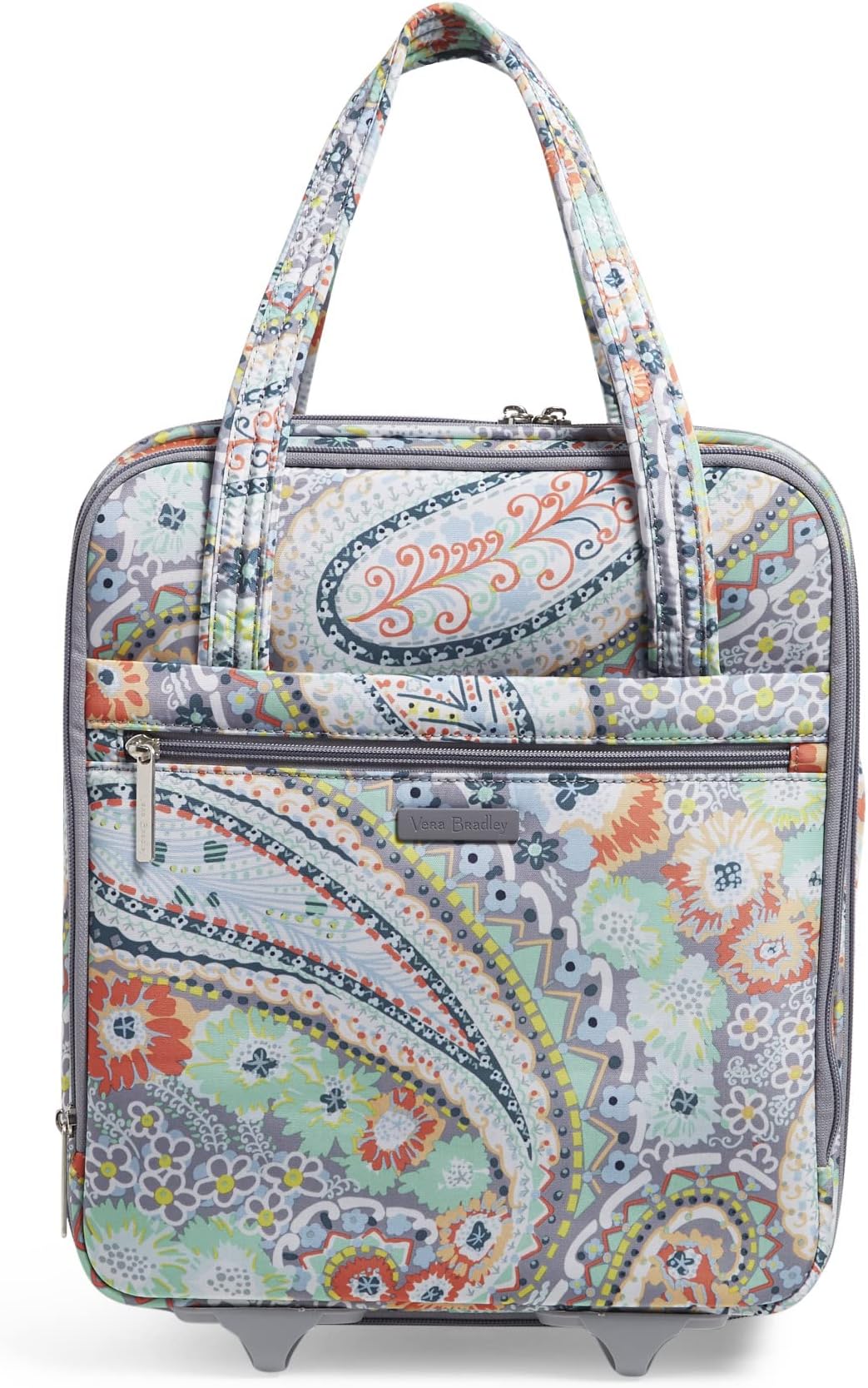 Vera BradleyWomen's Softside Underseat Rolling Work Bag, Citrus Paisley, One Size