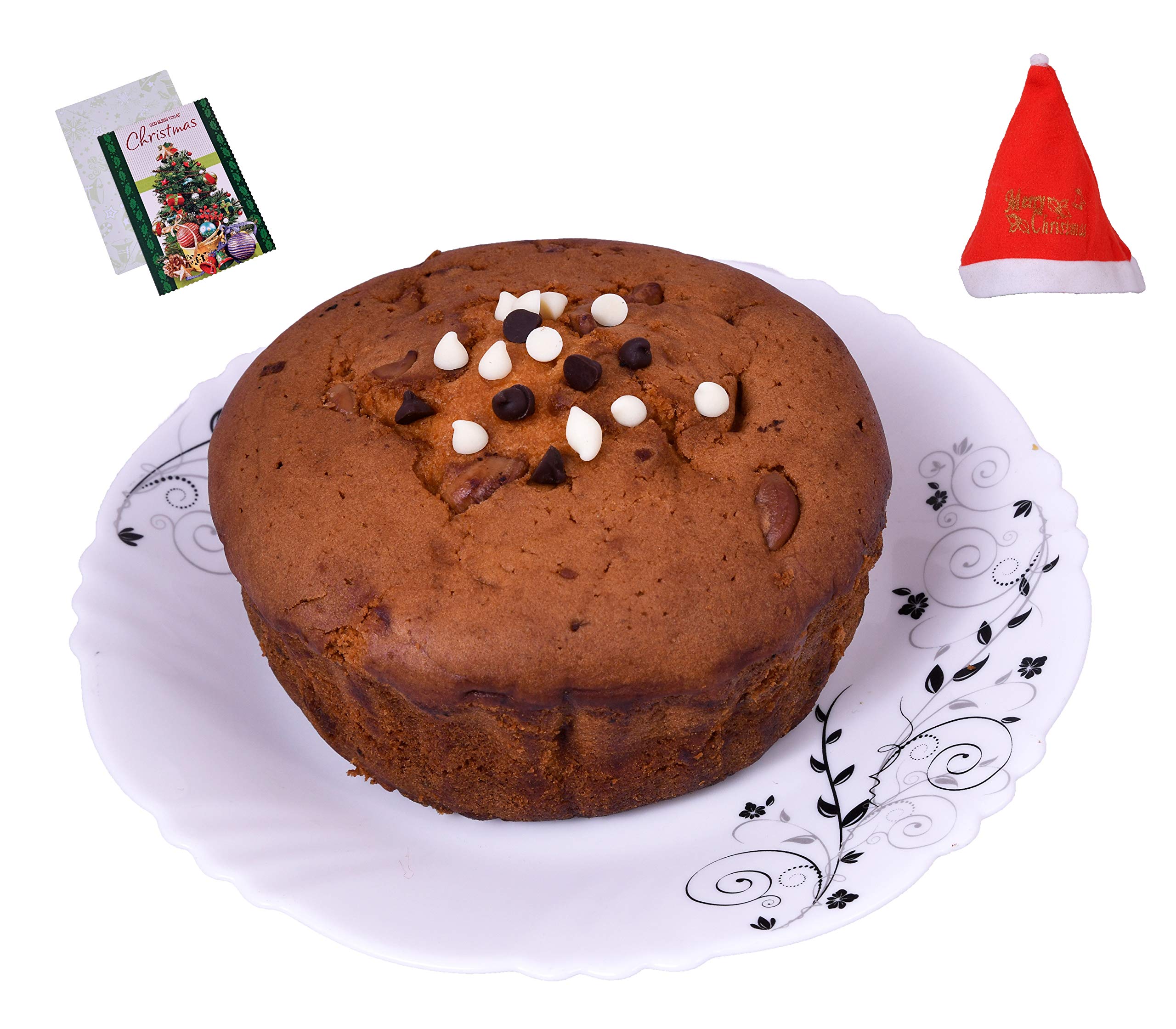 MANTOUSS Christmas Gift of Cake-Christmas Plum Cake(200gms) + Christmas Card + Santa Cap-image-5