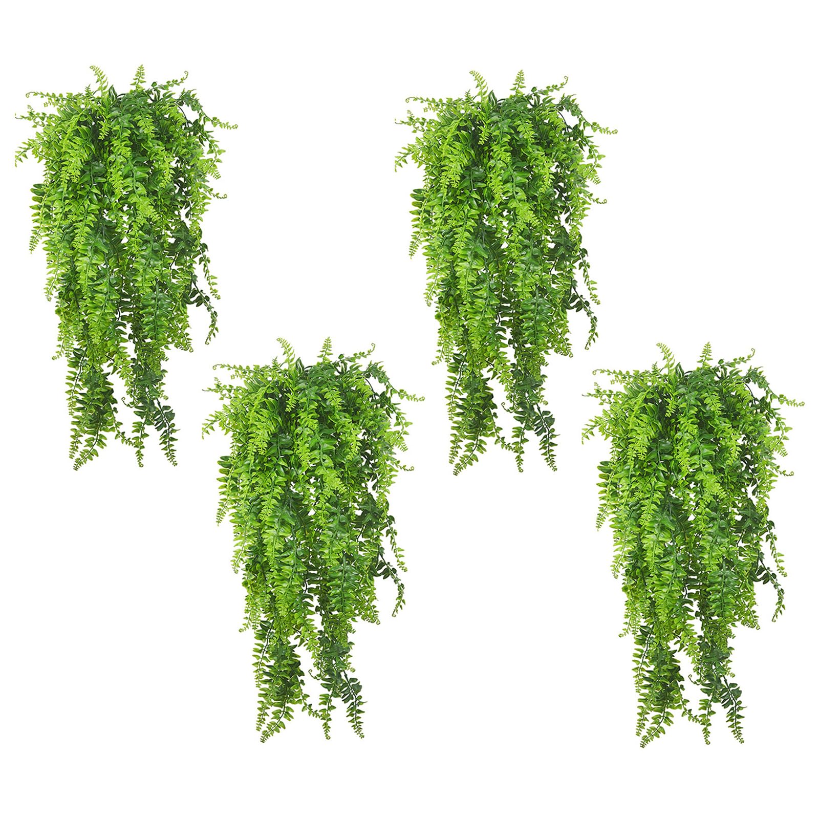 Plantes artificielles à suspendre : lot de 4 fougères persanes pour décoration murale