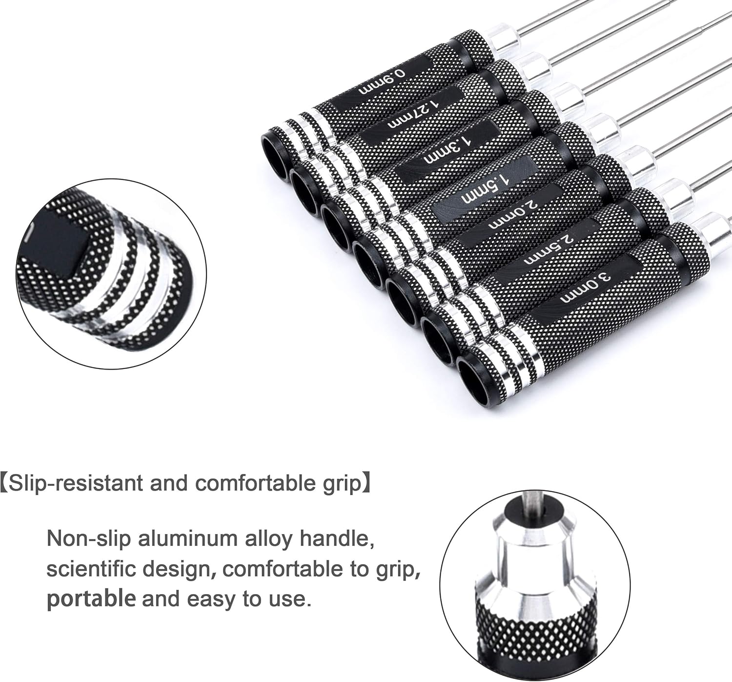 YoungRC RC Screwdriver Tools Kit 7pcs Hex Screw Driver Set for RC Models | 0.9mm 1.27mm 1.3mm 1.5mm 2.0mm 2.5mm 3.0mm