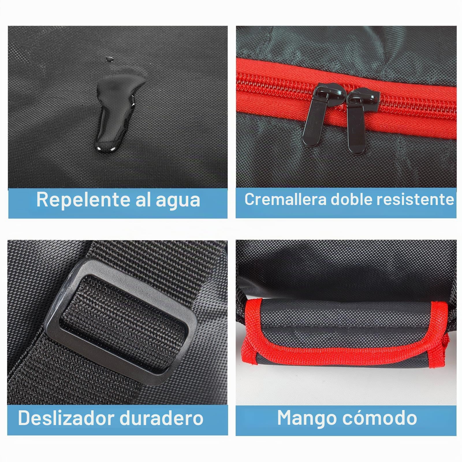 Estuche de Transporte de trípode, Bolsa Resistente Agua con manijas y 3 Compartimentos, Bolsa de Almacenamiento Acolchada para trípode, Soporte de luz, monópodo, telescopio, 123x20cm