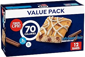 Fiber One 70 Calorie Soft-Baked Bars, Cinnamon Coffee Cake, 12 ct
