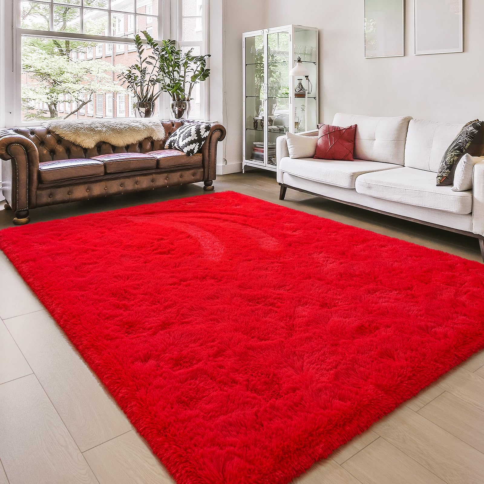 Amearea Premium Soft Fluffy Rug Modern Shag Carpet, High Pile, 4x5
