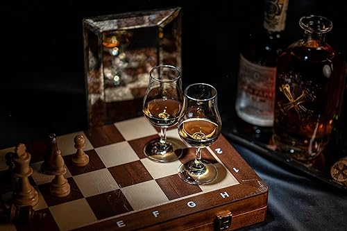 Miniatura 2 de Vasos de degustación de whisky, whisky, whisky, whisky, whisky, bourbon  Copitas profesionales de nariz en forma de tulipán de 4 onzas con tallo