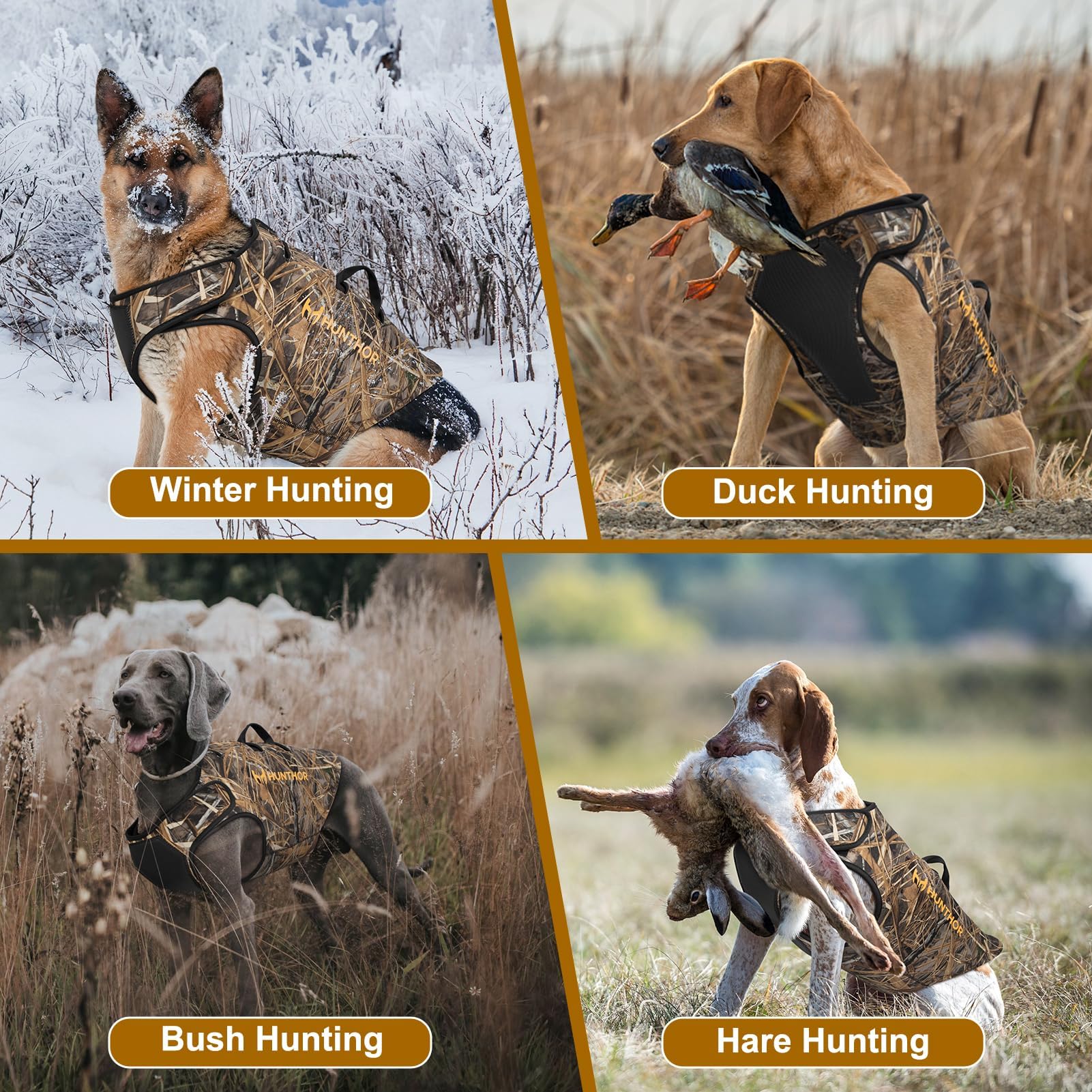 Hunde-Jagdweste, 5 mm, Neopren, Camouflage, Hundeweste für Wasservögel, Enten, Tauben und Buschjagd, isoliert, schnelltrocknend und reißfest, für Outdoor-Aktivitäten