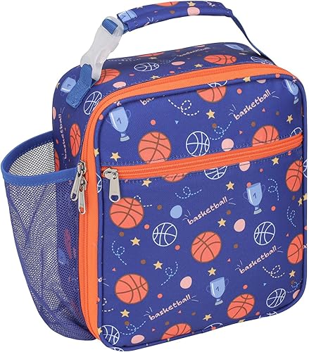 Bagseri Lonchera infantil para niños, lonchera aislada para niños con soporte para botella de agua, bolsa de almuerzo reutilizable para la escuela,