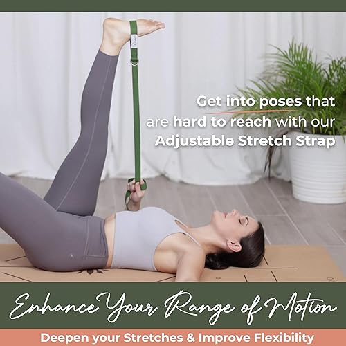 Miniatura 5 de Y O Gayo Kit esencial de yoga todo en uno de corcho de alta calidad, tapete de yoga de corcho grande de 0.197 in y bloques con correa de transporte