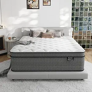 Full Size Mattress, 12 Inch Hybrid Full Bed Mattress in a Box, with Gel Memory Foam and Individual Pocket Springs, Motion Isolation, Strong Edge Support & Pressure Relief, Medium Firm