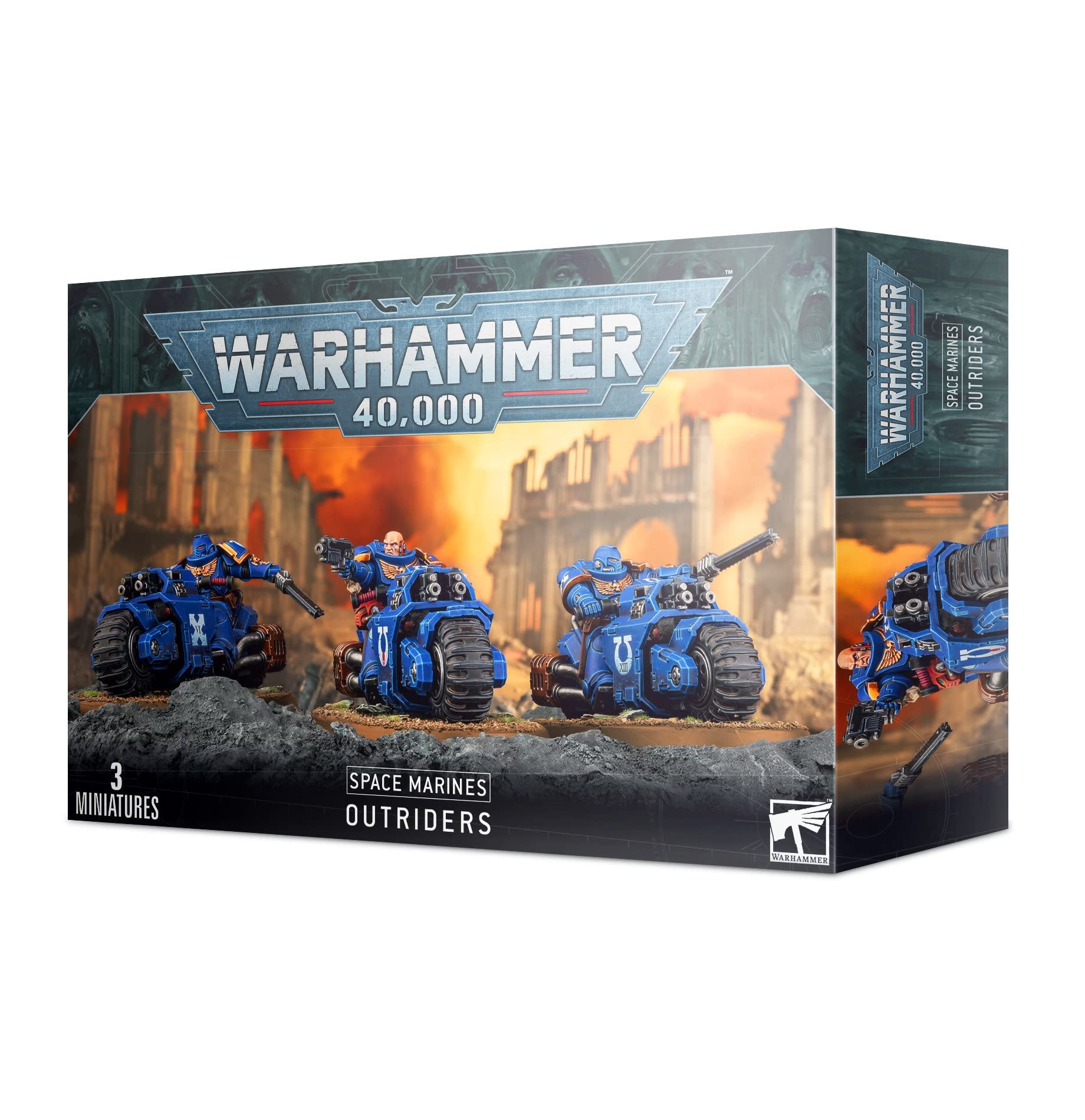 Games Workshop Warhammer 40k - Space Marine Primaris Outriders 99120101285 Noir