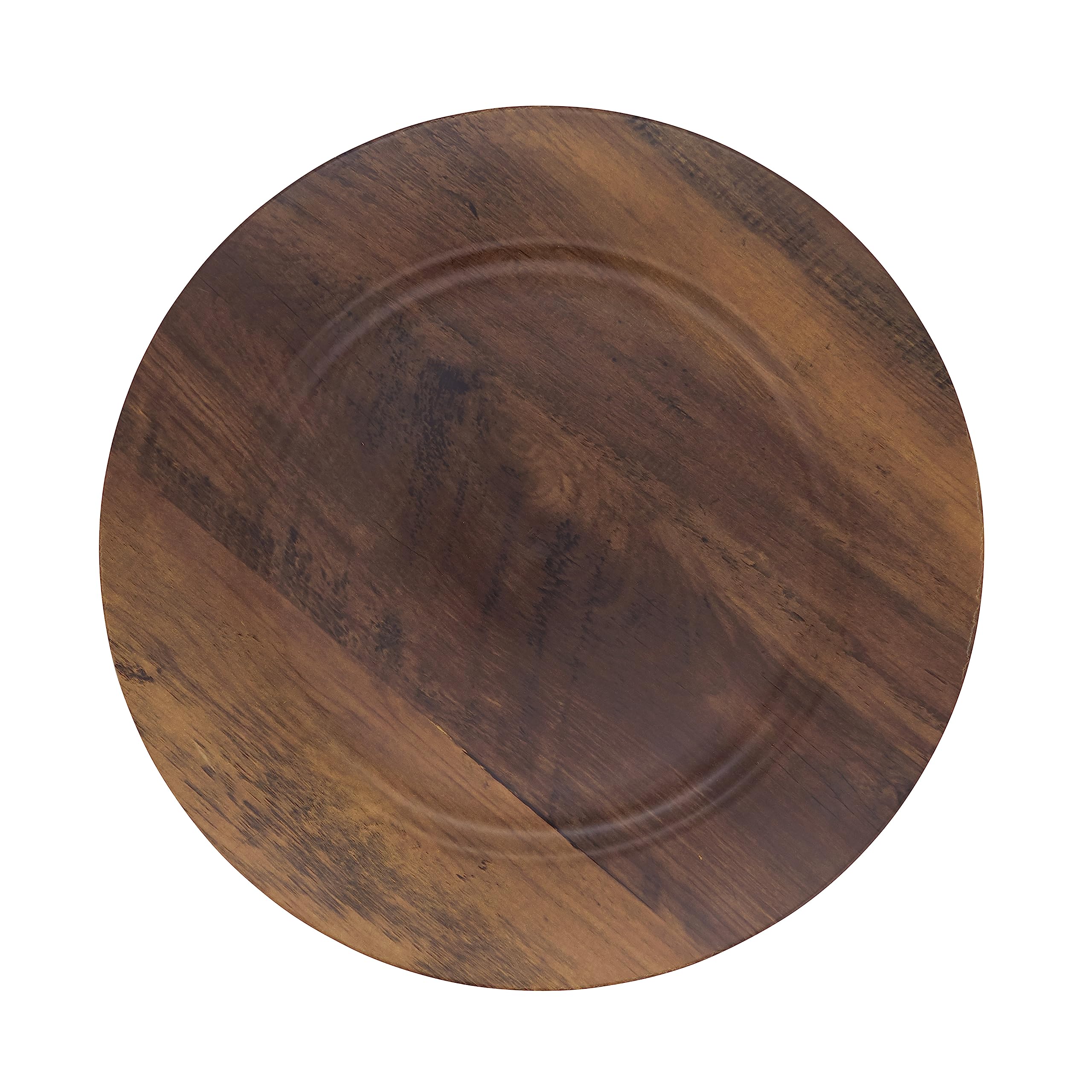 Sleek Faux Wood Charger Plate (Set of 4)
