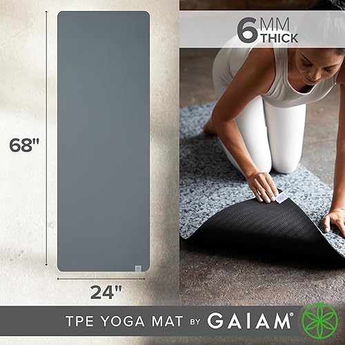 Miniatura 4 de Gaiam Esterilla de yoga Performance TPE para todo tipo de yoga, pilates y ejercicios de suelo