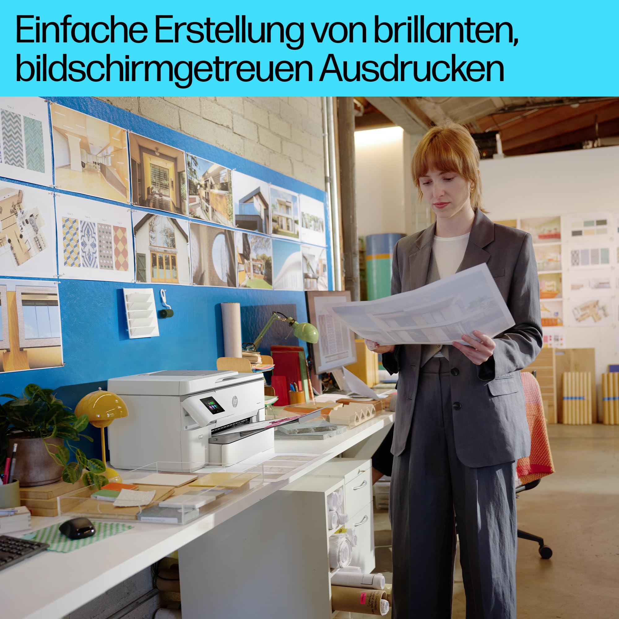 HP OfficeJet Pro 9720e A3-Multifunktionsdrucker, Drucken bis A3, 6 Monate gratis drucken Instant Ink inklusive, Drucker, Scanner, Kopierer, WLAN, LAN