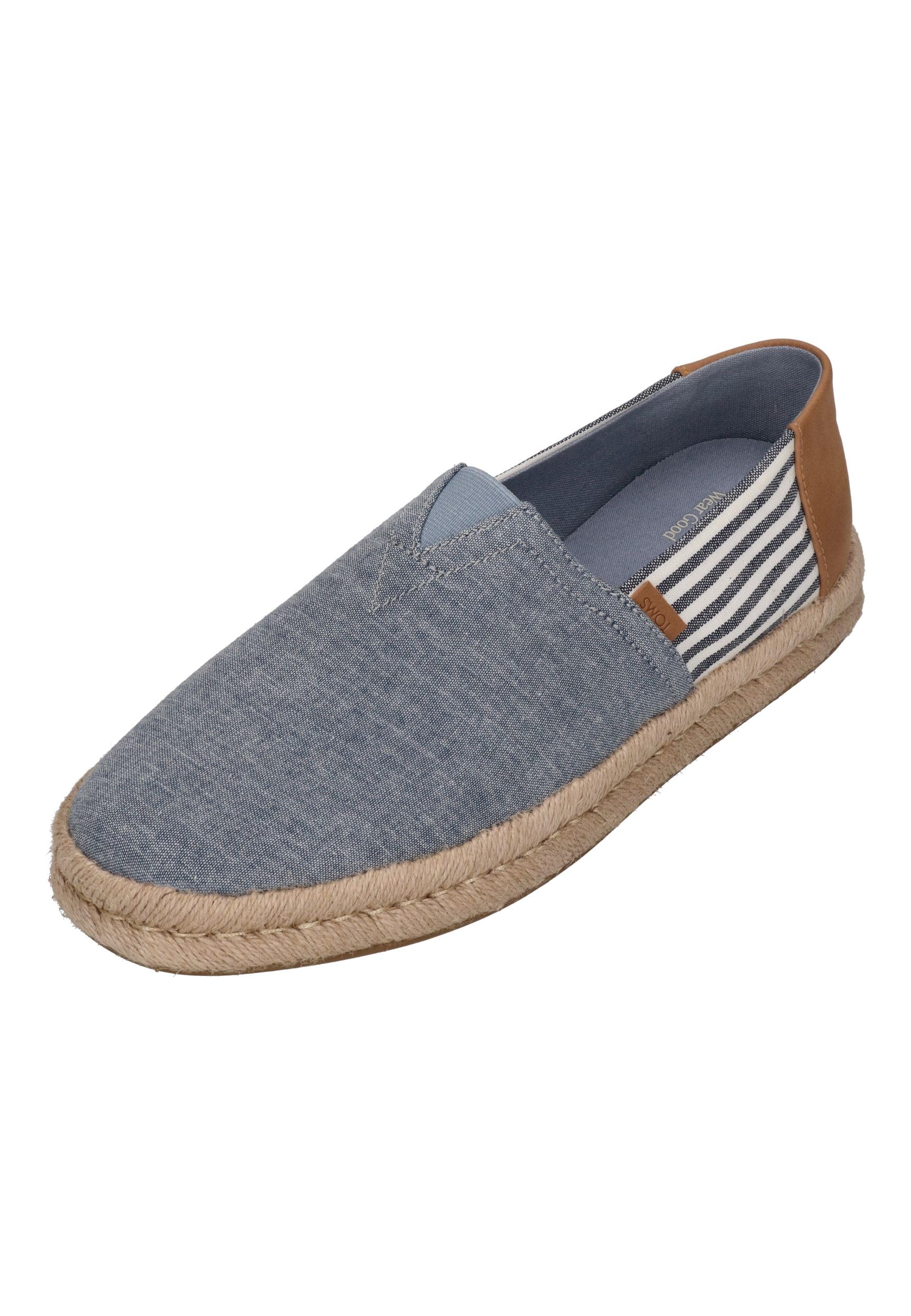 TOMS Espadrilles Alpargata Rope 2.0 10023240 Navy Chamb Naut Stripe