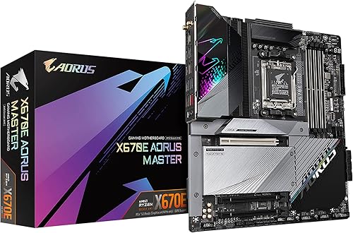 GIGABYTE X670E AORUS Master (AM5/LGA 1718/AMD X670E/EATX/5 años de garantía/DDR5/Quad M.2, PCIe 5.0/USB 3.2 Gen2X2 Tipo-C/Intel WiFi 6E/Intel 2.5GbE