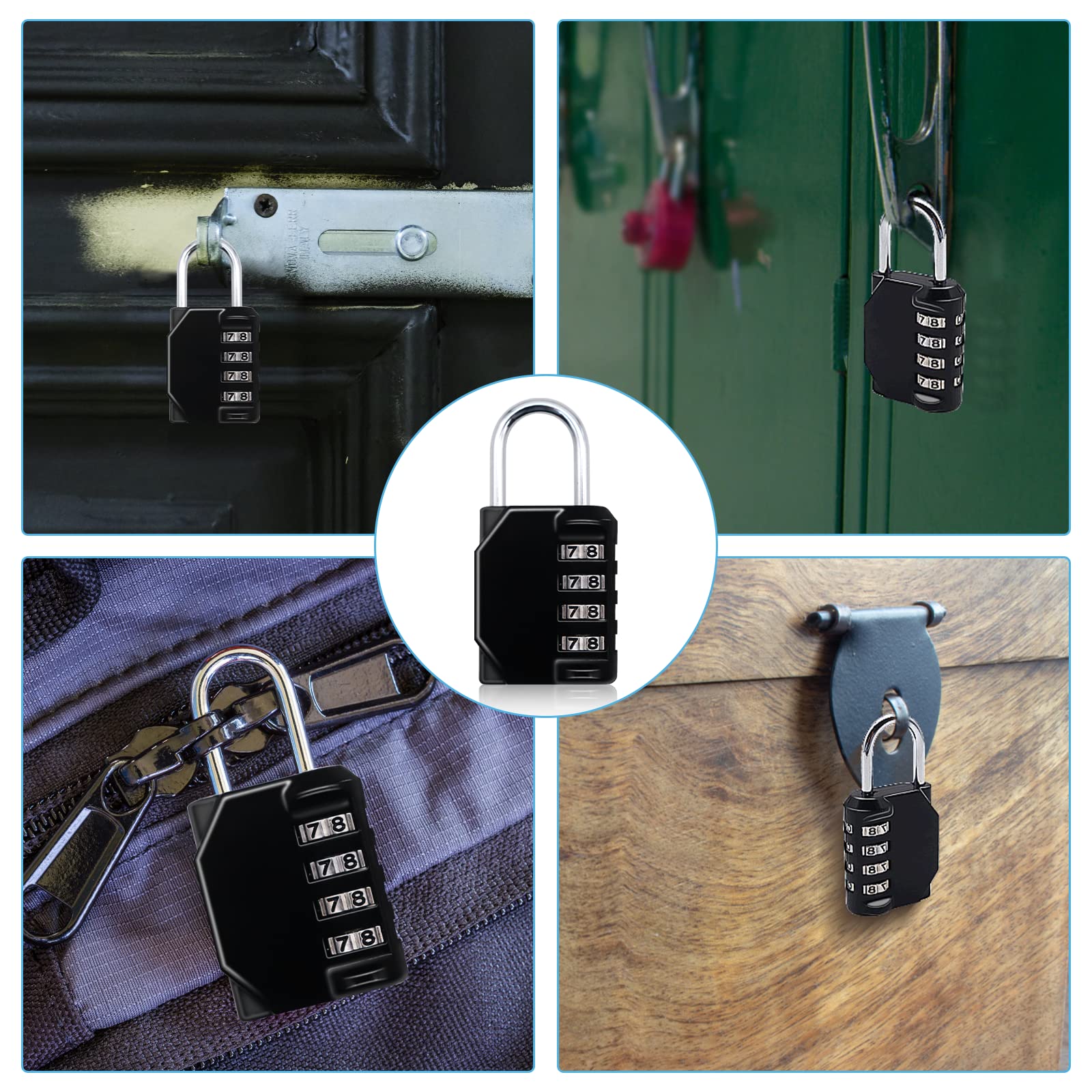 Lucchetto A Combinazione A 4 Cifre Per Esterni, Lucchetto - Foto 2