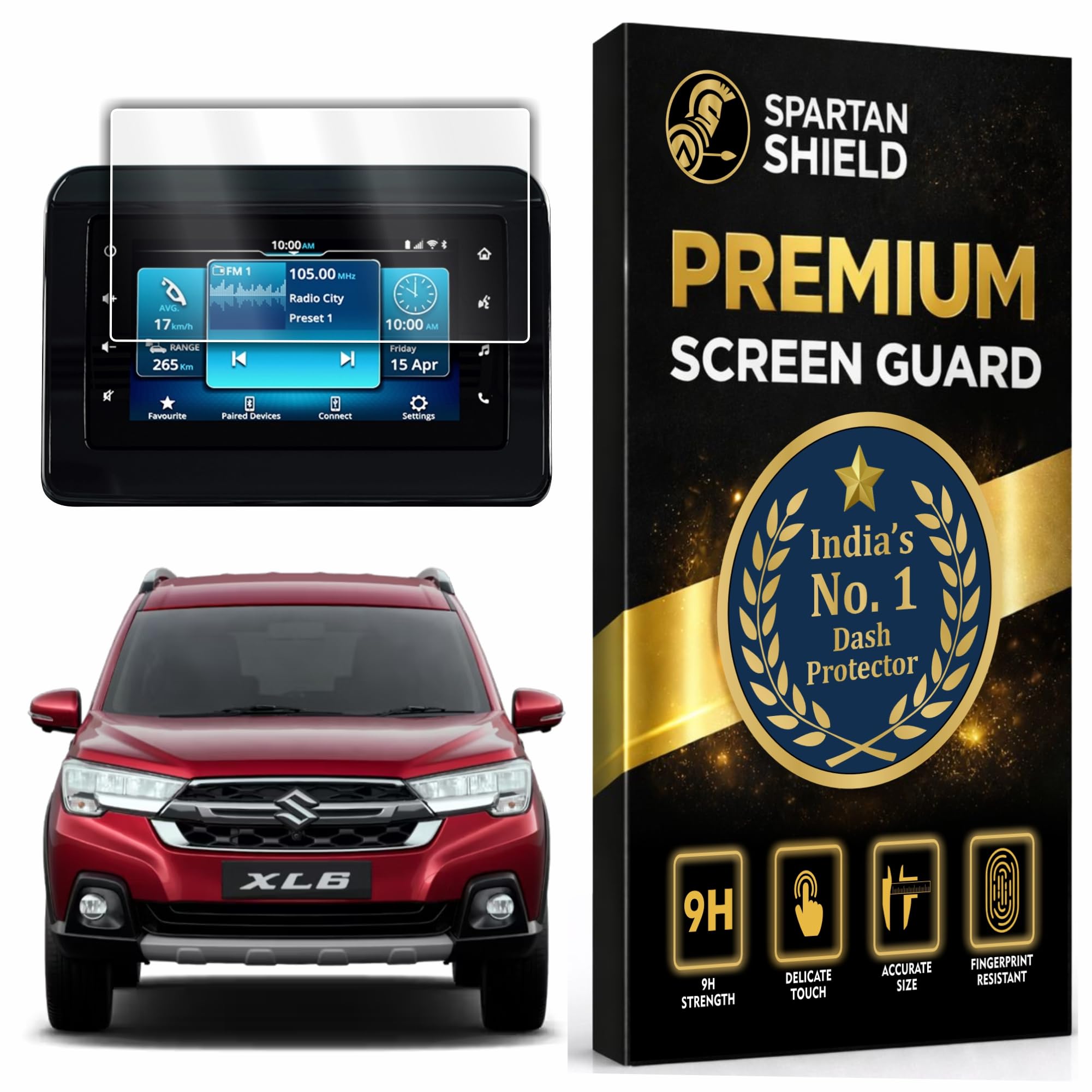 Screen Protector for MARUTI SUZUKI XL6 ZETA ALPHA ALPHA+ 2022-RUNNING || 7-inch Infotainment System Touchscreen Display Guard || Anti Scratch | HD Clarity | Water Resistant || MarutiSuzuki xl6 Digital Touch Screen Accessory 2026 Facelift [Not Tempered Glass]-image-30