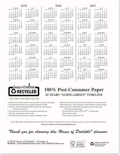 Miniatura 3 de House of Doolittle Agenda semanal profesional de dos años 2020-2021, negro, 8.5 x 11 pulgadas, enero a diciembre (HOD272002-20)