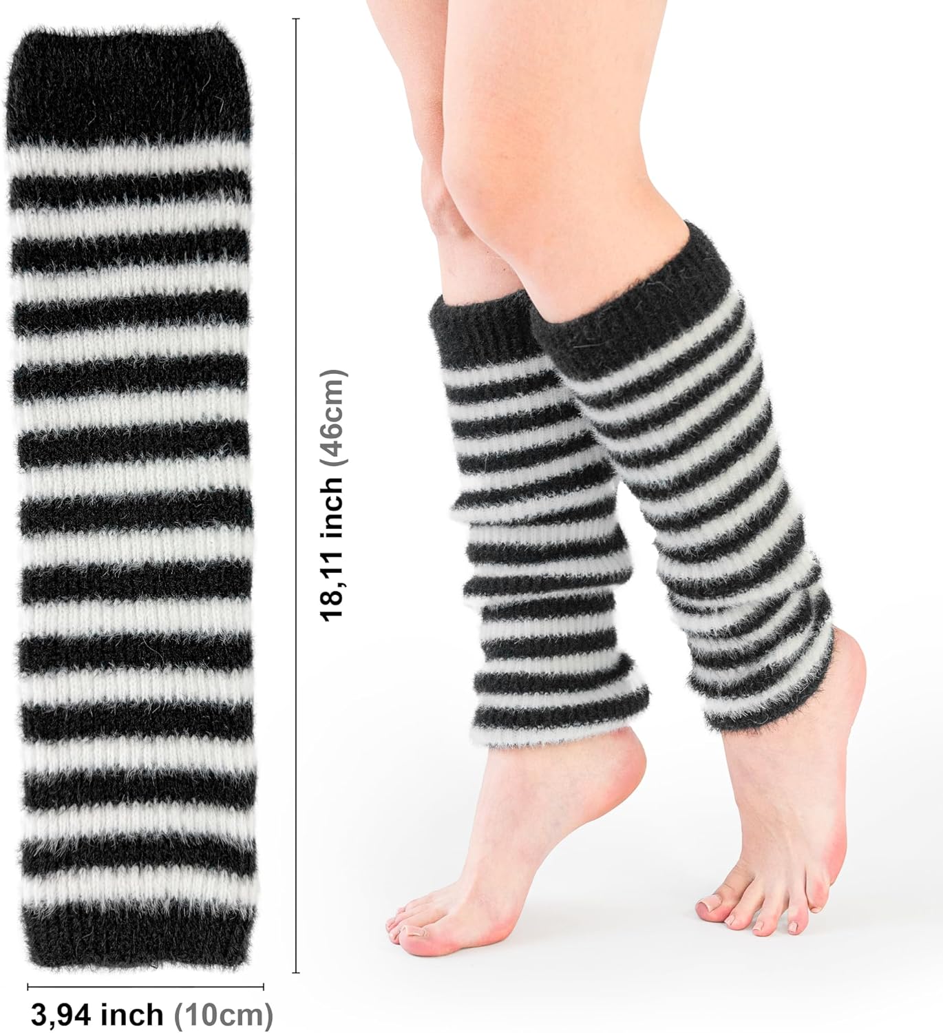 Knit Leg Warmers for Women - Long Wool Boot Ankle Warmers - for Ballet Ice Skating Dance Legwarmers - Image 4