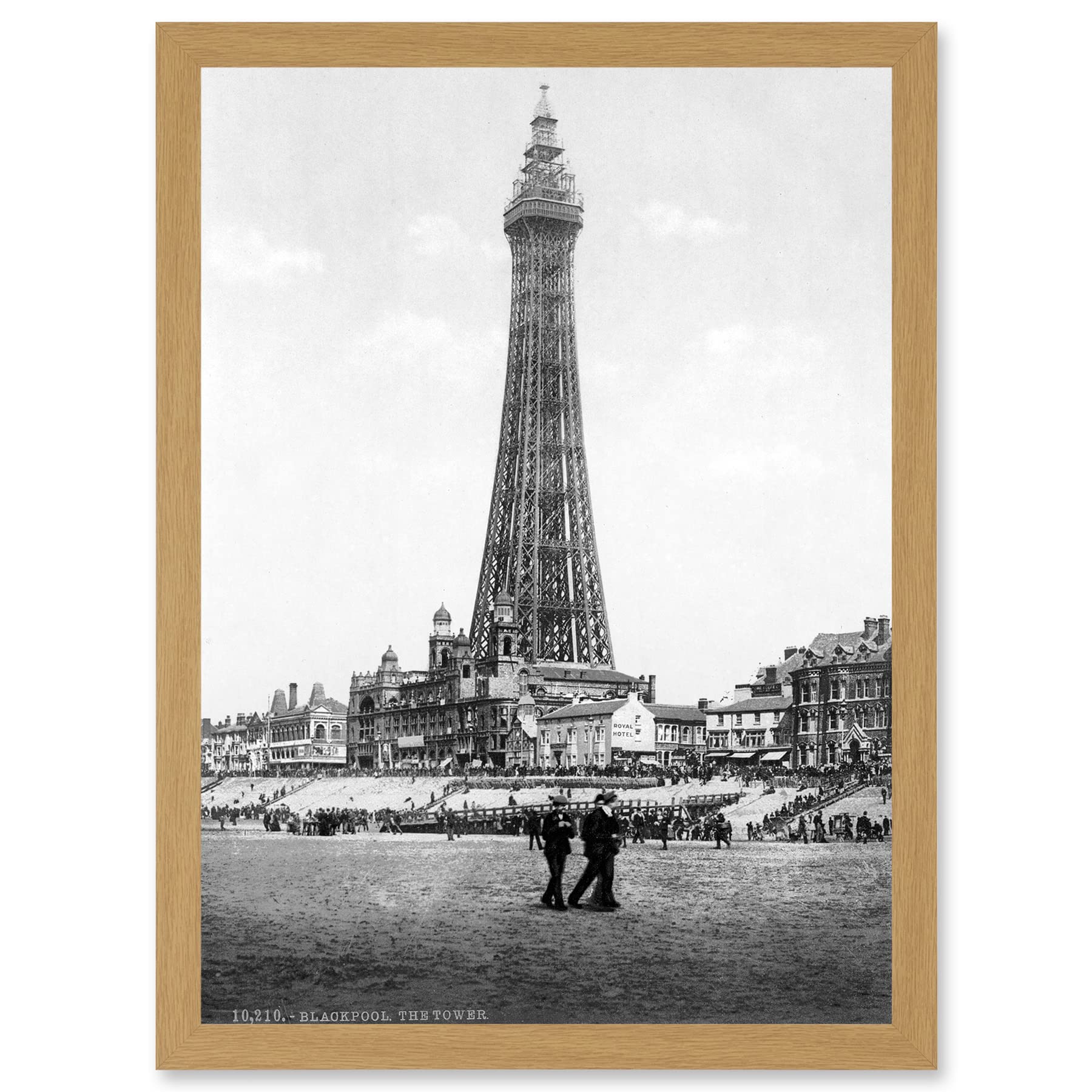 Artery8 Vintage Photo Blackpool Tower England UK History Artwork Framed Wall Art Print A4