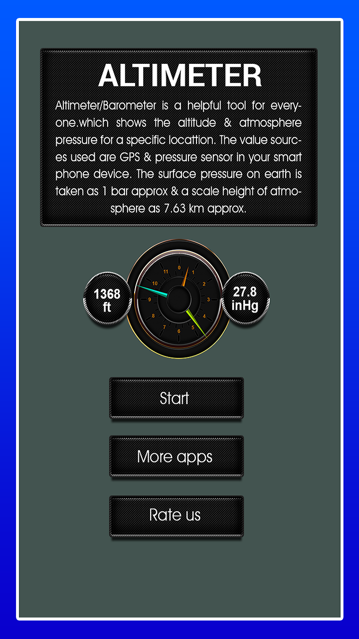 Accurate Altitude measurement App on the Amazon Appstore