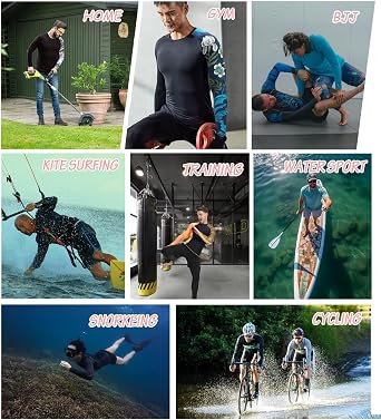 Men's Rash Guard Long Sleeve UPF 50+ Base Layer Skins Compression Shirt Performance Fit