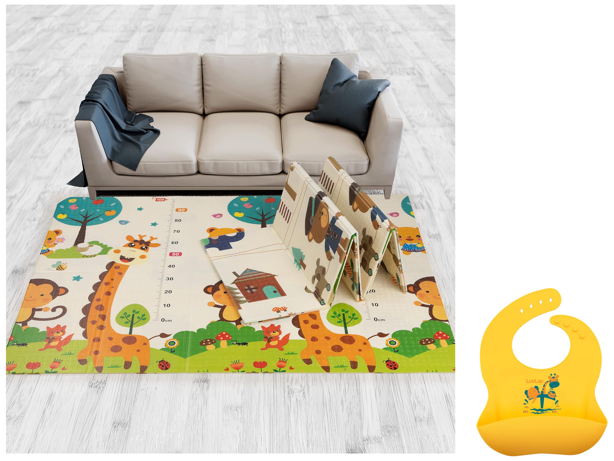 LuvLap Number Zoo Double Sided Water Proof Baby Play Mat(Extra