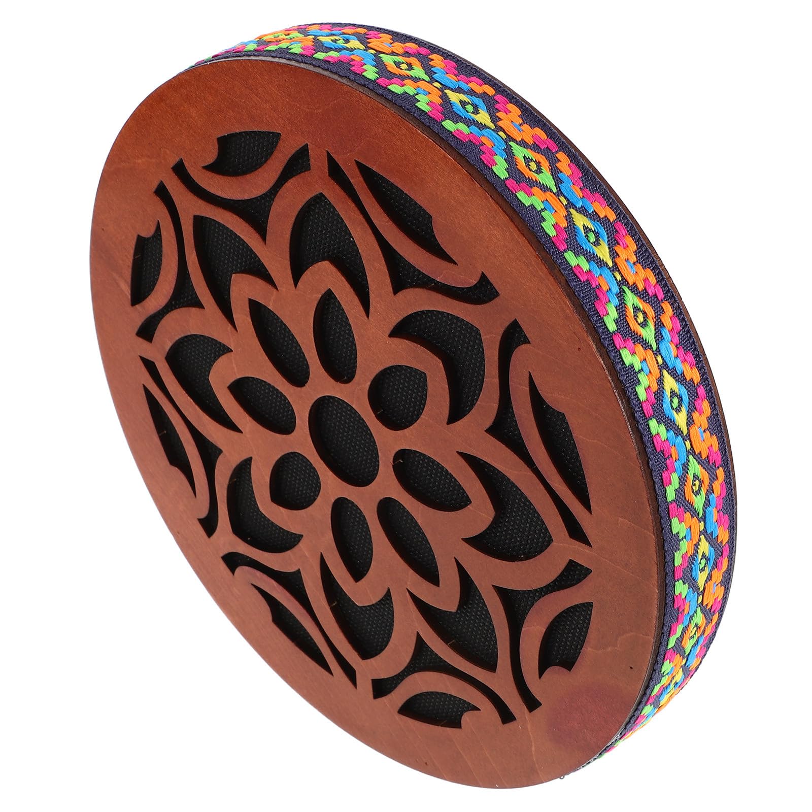Tambour à Main Océan en Bois Sons Onomatopéiques de Pluie, Instrument Ethnique Portable pour Relaxation et Thérapie Sonore