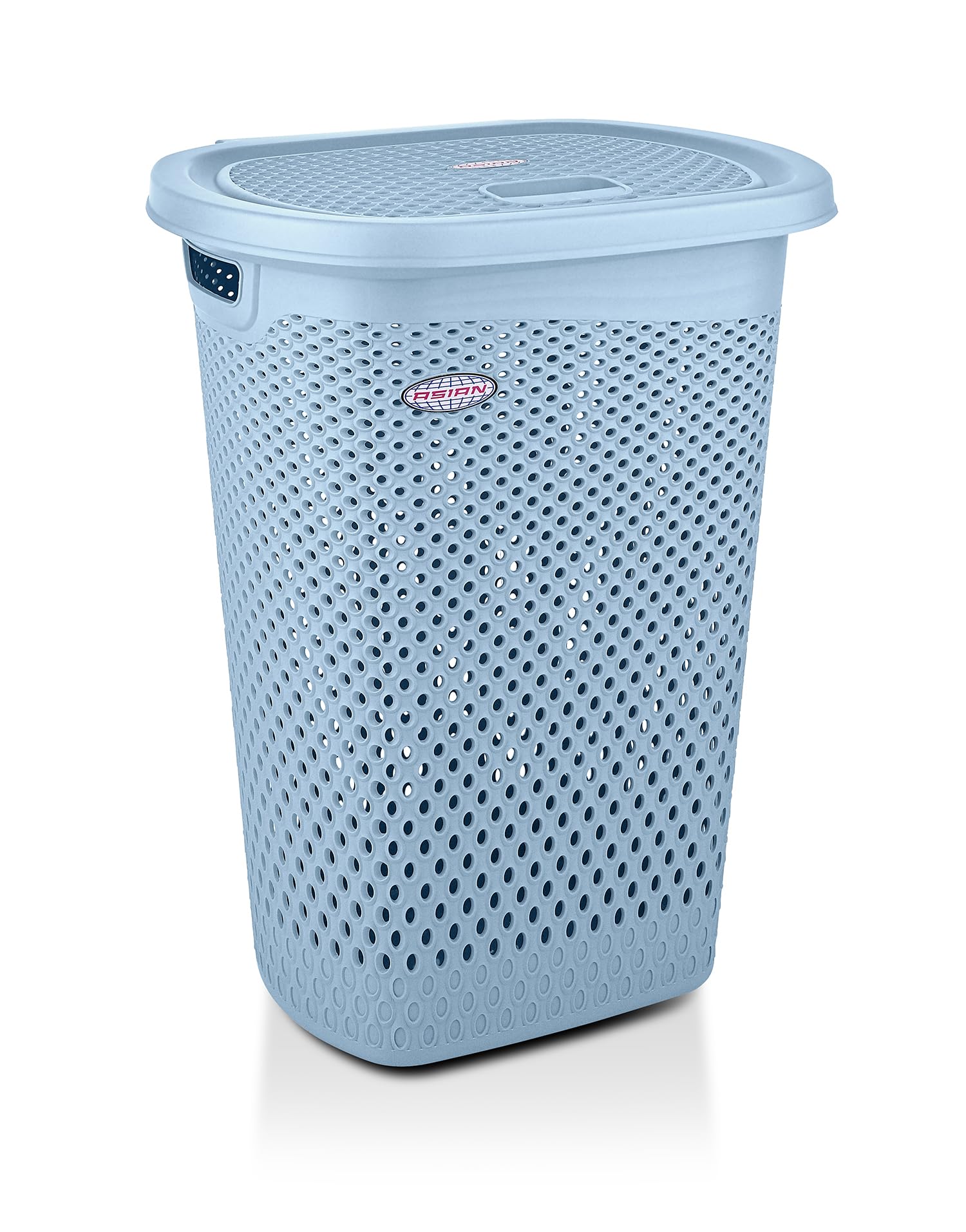 Asian Plastowares - Verona Laundry Basket with Lid | Large Size | Multi-Utility Storage Basket/Bin for Clothes, Toys, Kitchen & Household | BPA Free | Durable & Space-Saving | Bluish Grey-image-37
