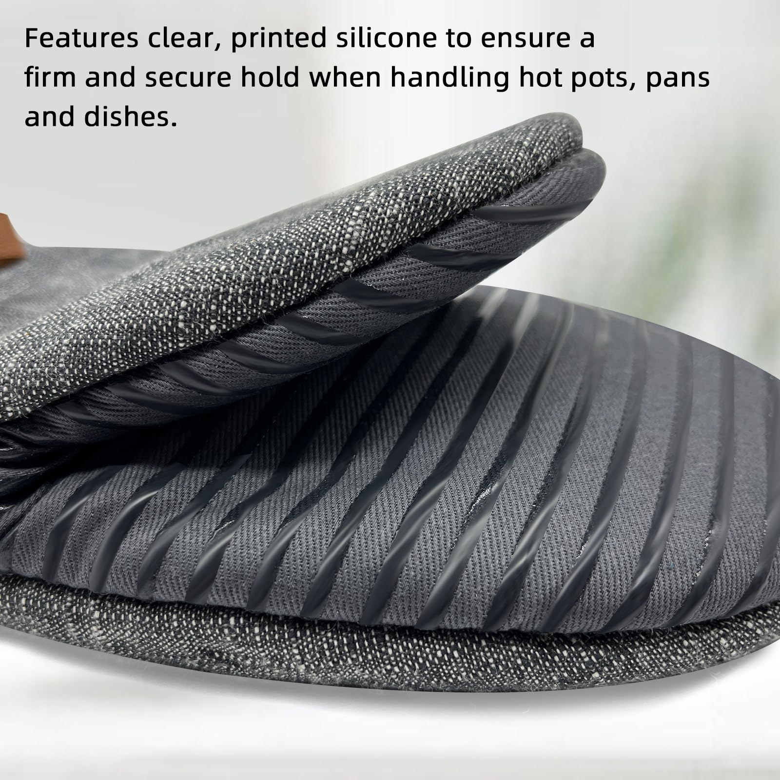 1 par de manoplas de horno, mini manoplas de silicona resistentes al calor hasta 260.0 °C, superficies de agarre antideslizantes y guantes de lazo para colgar para cocina, hornear, barbacoa