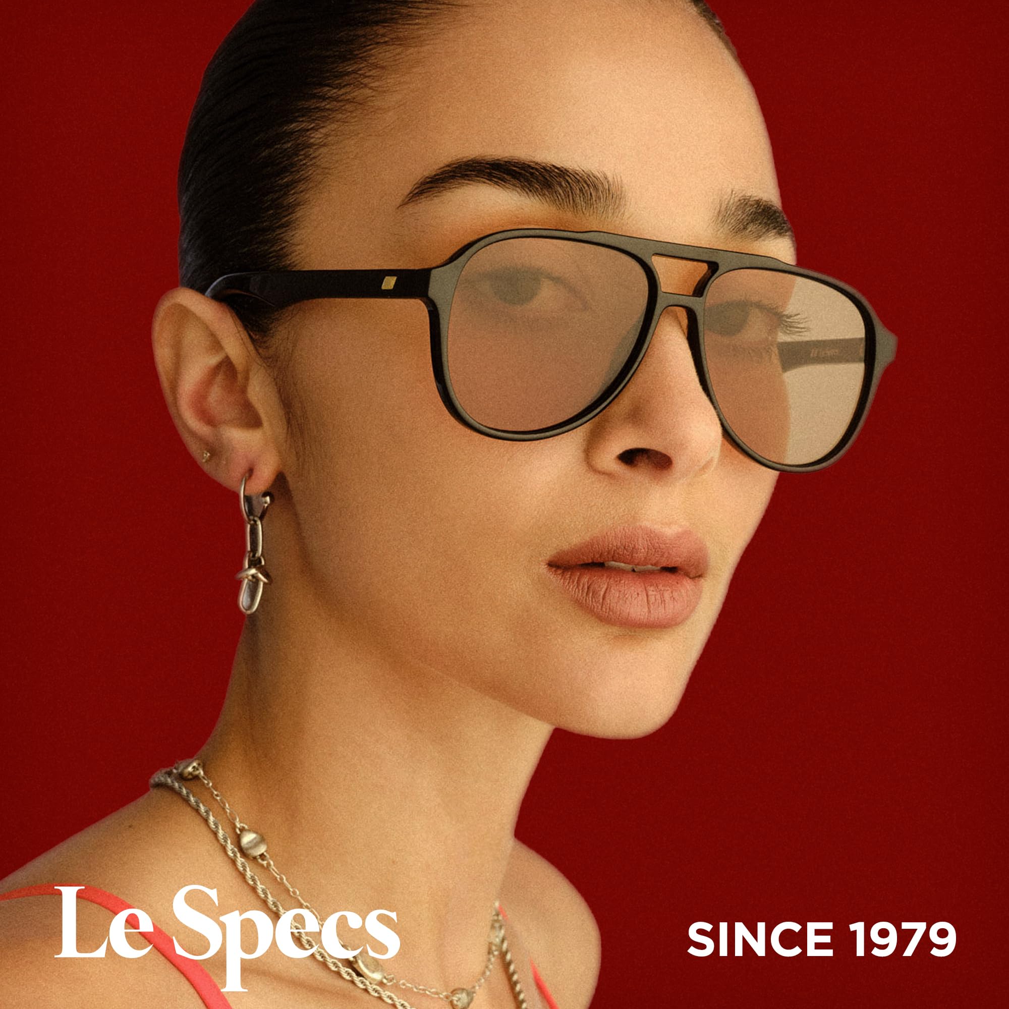 Le Specs Gafas de sol unisex Tragic Magic, color negro/marrón