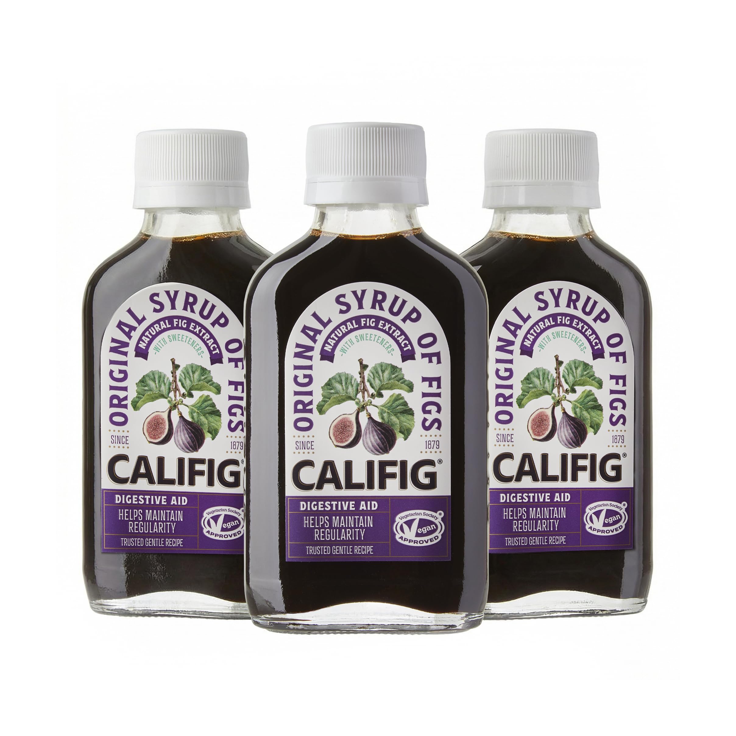 Califig Syrup of Figs | 3 pack | Natural Digestive Aid | Vegan | With Fig Extract | Helps Maintain Regularity | 3 X 100 ml