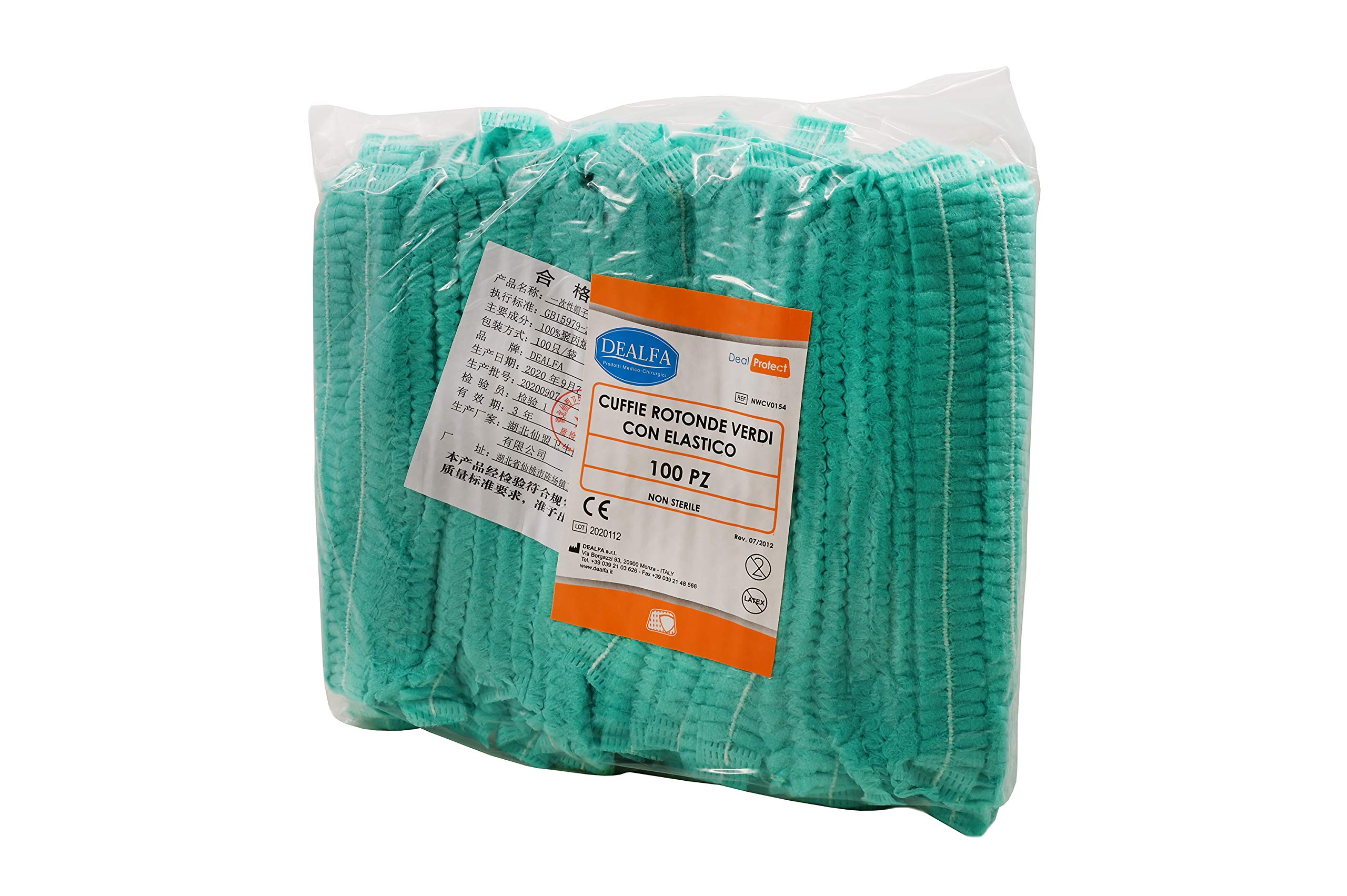 TNT, 100 sztuk, oddychające, miękkie, hipoalergiczne, jednorazowe, zielone, 100 szt, biały