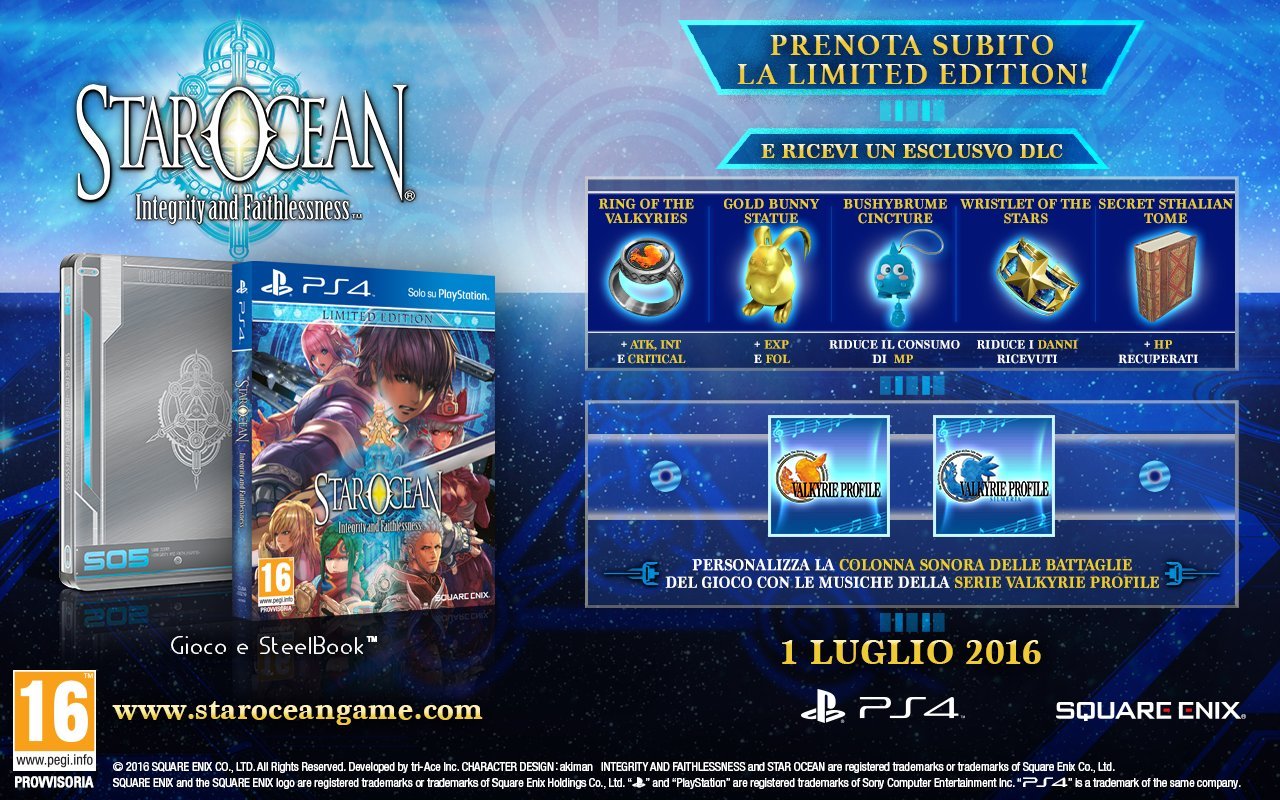 Star Ocean: Integrity and Faithlessness - Steelbok Limited Edition - PlayStation 4