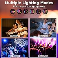Vista 6 de LightingWill Iluminación LED empotrada de 2 pulgadas, Downlight LED inteligente WiFi, luz de techo de 5W compatible con Alexa/Google Assistant, RGB