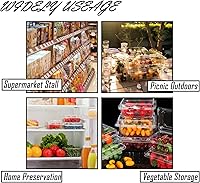 Vista 7 de 200 recipientes de plástico transparente para llevar, recipientes de plástico para alimentos con tapas, contenedores desechables transparentes